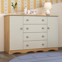 Cômoda Infantil 125cm 2 Portas e 4 Gavetas Realeza Multimóveis MP4455