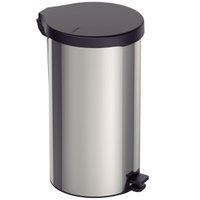 Lixeira Redonda com Pedal 20L Tramontina New Aço Inox Polido para Banheiro Cozinha Escritório