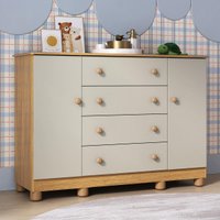 Cômoda Infantil 125cm 2 Portas e 4 Gavetas Allegra Multimóveis MP4445