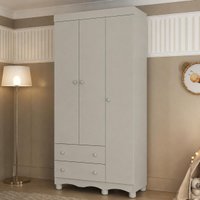 Guarda-roupa Infantil 92cm 3 Portas e 2 Gavetas Dengo Multimóveis MP4437