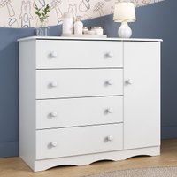 Cômoda Infantil 95cm 1 Porta e 4 Gavetas Realeza Multimóveis MP4454