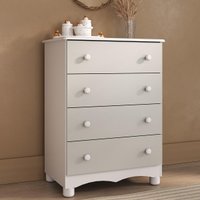 Cômoda Infantil 65cm com 4 Gavetas Dengo Multimóveis MP4409 Branco/Off White