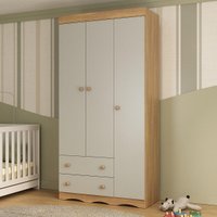 Guarda-roupa Infantil 92cm 3 Portas e 2 Gavetas Realeza Multimóveis MP4452