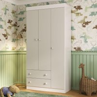 Guarda-roupa Infantil 92cm 3 Portas e 2 Gavetas Encanto Multimóveis MP4447