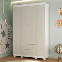 Guarda-roupa Infantil 122cm 4 Portas e 2 Gavetas Allegra Multimóveis MP4443
