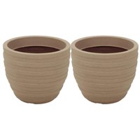 Kit 2 Vasos de Flor 45cm Inca Jardim Varanda Tramontina Polietileno Folhagem Plantas