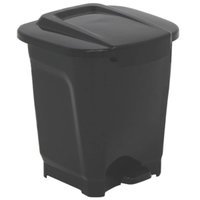 Lixeira Plástica Preta Tramontina com Pedal 15L para Cozinha Banheiro Área de Serviço T-Force