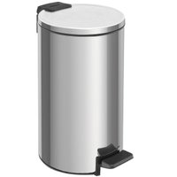 Lixeira com Pedal Tramontina Loop 5L Aço Inox Polido Balde Interno Hall de Entrada Escritório