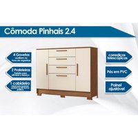 Quarto Completo Modu 2 Peças (1GuardaRoupa+1Cômoda) QC369 Jatoba/Areia - Santos Andirá