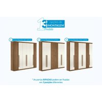 Quarto Completo Modu +Cômoda QC348 Jatoba/Areia - Santos Andirá