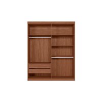 Quarto Completo Modu +Cômoda QC327 Jatoba/Areia - Santos Andirá