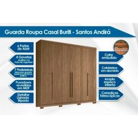 Quarto Completo Modu 2 Peças (1GuardaRoupa+1Cômoda) QC372 Jatobá/Grafite - Santos Andirá