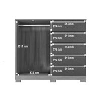 Quarto Completo Modu +Cômoda QC330 Jatoba/Areia - Santos Andirá