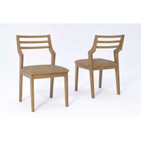 Cadeiras Cozinha Damasco Kit 2 Un Carvalho/Couríssimo Kaki Cimol
