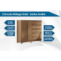 Quarto Completo Modu 2 Peças (1GuardaRoupa+1Cômoda) QC359 Jatobá - Santos Andirá