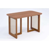 Mesa p/ Cozinha Regia Natuame c/ Tampo Madeirado 130x80cm Carvalho/Cinamomo - Cimol