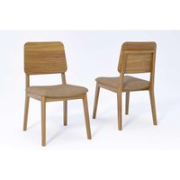 Kit 2 Cadeiras Sala Jantar Ipe 2 Un Carvalho/Couríssimo Kaki - Cimol