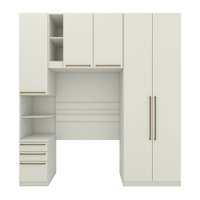 Conjunto Quarto Modulado Solteiro 3 Pe&ccedil;as 5 Portas 6 Gavetas Seletto Henn