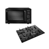 Kit Cooktop Mueller 4 Bocas Ultra Chama G5 e Forno El&eacute;trico Mueller 50L MFB50B