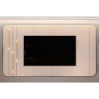 Home p/ TV até 75 Pol Celine c/ Led 241cm Off White - DJ Móveis