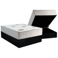 Cama Box Baú Casal + Colchão Ortopédico Inovaflex Comfort Premium