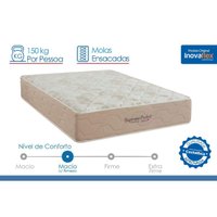 Cama Box Baú Solteiro + Colchão Molas Inovaflex Supreme