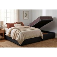 Cama Box Baú NOVO + Colchão Molas Kappesberg Ensacadas Inverno Verão + Base CRC Courano Black