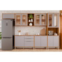 Cozinha Modulada MGM 6 Peças Brilhante C6P130 Cinamomo/Platina