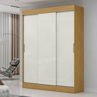 Guarda-Roupa Casal Sirius 3 Portas 2 Gavetas Marrocos/Off White - Mx Móveis