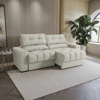 Sofá Retrátil Kappesberg Sander Linho Caqui