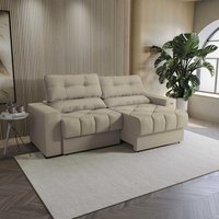 Sofá Retrátil Kappesberg Sander Suede Bege