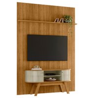 Painel E Bancada TV 65 Pol New Silverstone 179X245 cm Cumaru Opala MADETEC