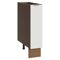 Balcão Porta-Temperos 20cm 1 Porta (Sem Tampo) Rustic/Branco Veludo Lux Madesa