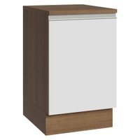 Balcão de Cozinha 50cm 1 Porta Rustic/Branco Glamy Madesa