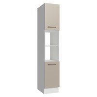 Paneleiro 40 cm 2 Portas e 2 Nichos Branco/Crema Agata Madesa