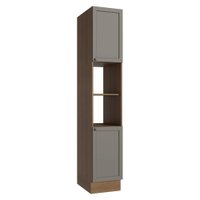 Paneleiro 40 cm 2 Portas e 2 Nichos Rustic/Cinza Vik Madesa