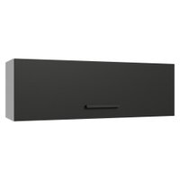 Armário Aéreo 100 cm 1 Porta Basculante Branco/Preto Agata Madesa
