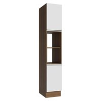 Paneleiro 40 cm 2 Portas e 2 Nichos Rustic/Branco Glamy Madesa
