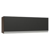 Armário Aéreo 100 cm 1 Porta Basculante Rustic/Preto Glamy Madesa