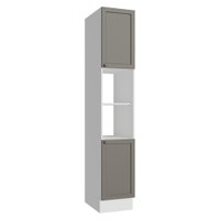 Paneleiro 40 cm 2 Portas e 2 Nichos Branco/Cinza Vik Madesa