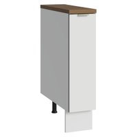 Balcão Porta-Temperos 20cm 1 Porta (Com Tampo) Branco Veludo/ Rustic Lux Madesa