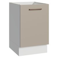 Balcão de Cozinha 50cm 1 Porta (Sem Tampo) Branco/Crema Agata Madesa