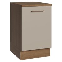 Balcão de Cozinha 50cm 1 Porta Rustic/Crema Agata Madesa