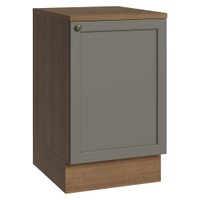 Balcão de Cozinha 50cm 1 Porta Rustic/Cinza Vik Madesa