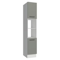 Paneleiro 40 cm 2 Portas e 2 Nichos Branco/Cinza Agata Madesa