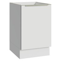 Balcão de Cozinha 50cm 1 Porta (Sem Tampo) Branco Veludo Lux Madesa
