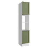 Paneleiro 40 cm 2 Portas e 2 Nichos Branco/verde Vik Madesa