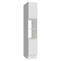 Paneleiro 40cm 2 Portas e 2 Nichos Branco Veludo Lux Madesa