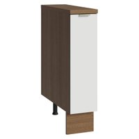 Balcão Porta-Temperos 20cm 1 Porta (Com Tampo) Rustic/Branco Veludo Lux Madesa