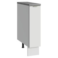Balcão Porta-Temperos 20cm 1 Porta (Com Tampo) Branco Veludo Lux Madesa